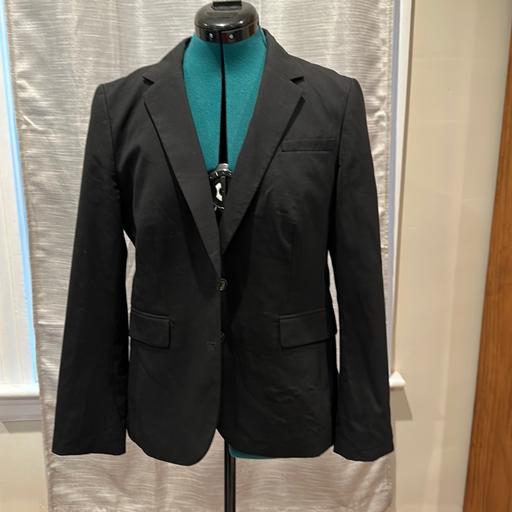 Banana republic, 12 petite wool suit jacket – black
